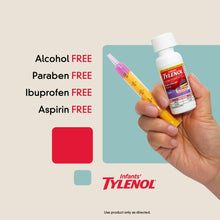 Infants' TYLENOL alcohol-free, paraben-free, ibuprofen-free, aspirin-free badge