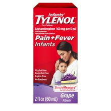 Infants' TYLENOL grape flavor acetaminophen liquid, 2 fl oz carton