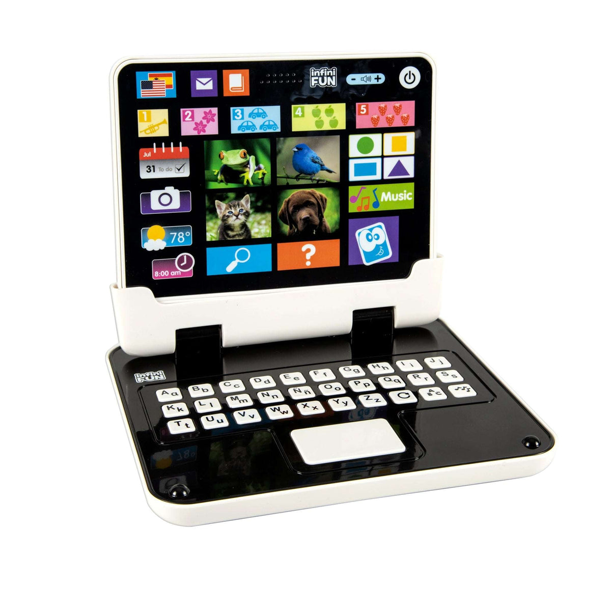 Infinifun My First 2-in-1 Toy Tablet (Bilingual)-Ages 2 Years and up. Learn Abc's, 123's, Colors, Shapes and More