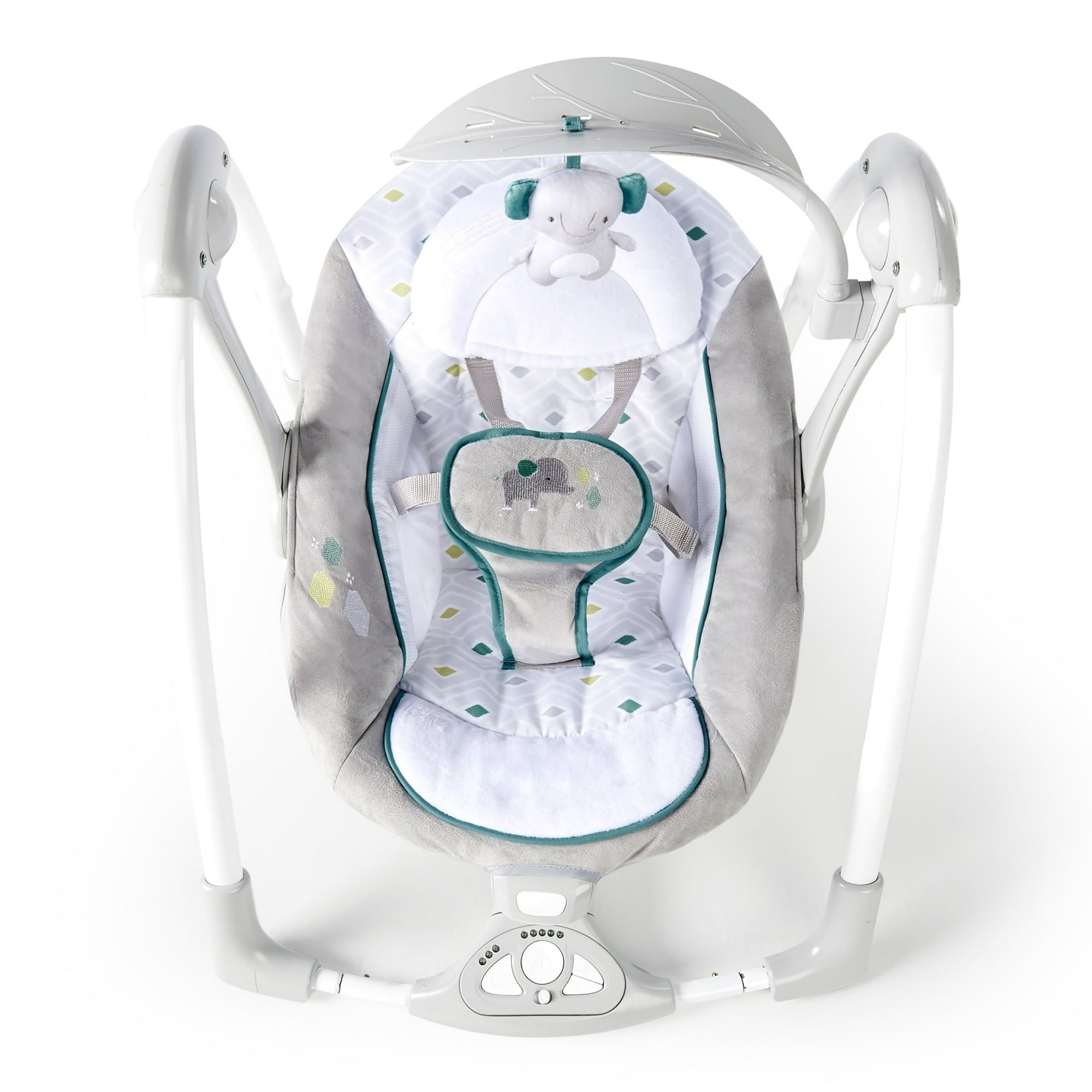 Ingenuity Convert Me 2-in-1 Portable Vibrating Baby Swing Nash, Infant, Gray (Unisex)
