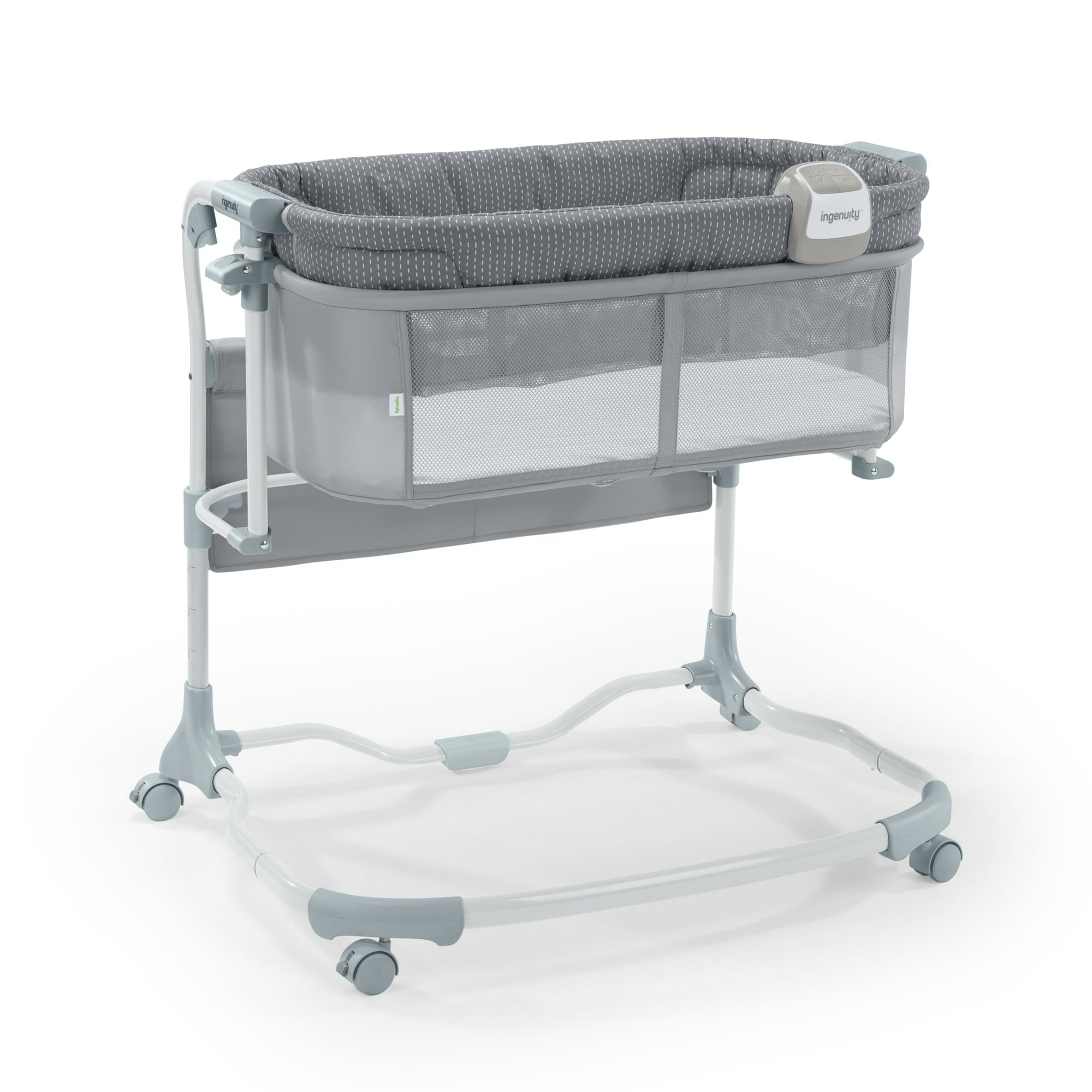 Ingenuity Dream & Grow Bedside Bassinet and Sleeper, AirLoom Handstitch Fashion, Baby Bed for Ages 0-12 Months