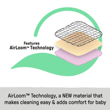 Stacked cushioned mattress pads with mesh AirLoom surface for baby comfort