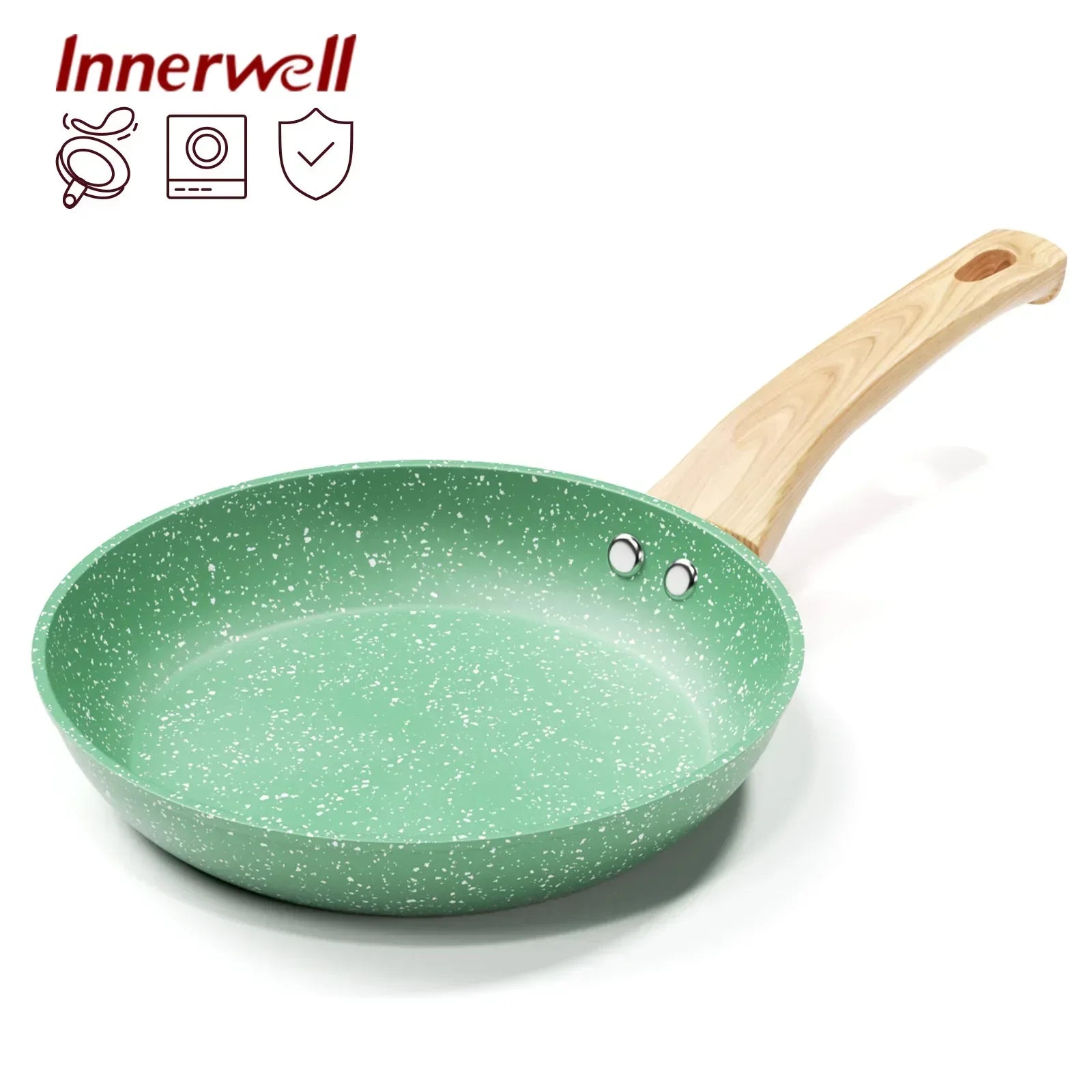 Innerwell 8-Inch Nonstick Granitic Frying Pan with Ergonomic Bakelite Handle