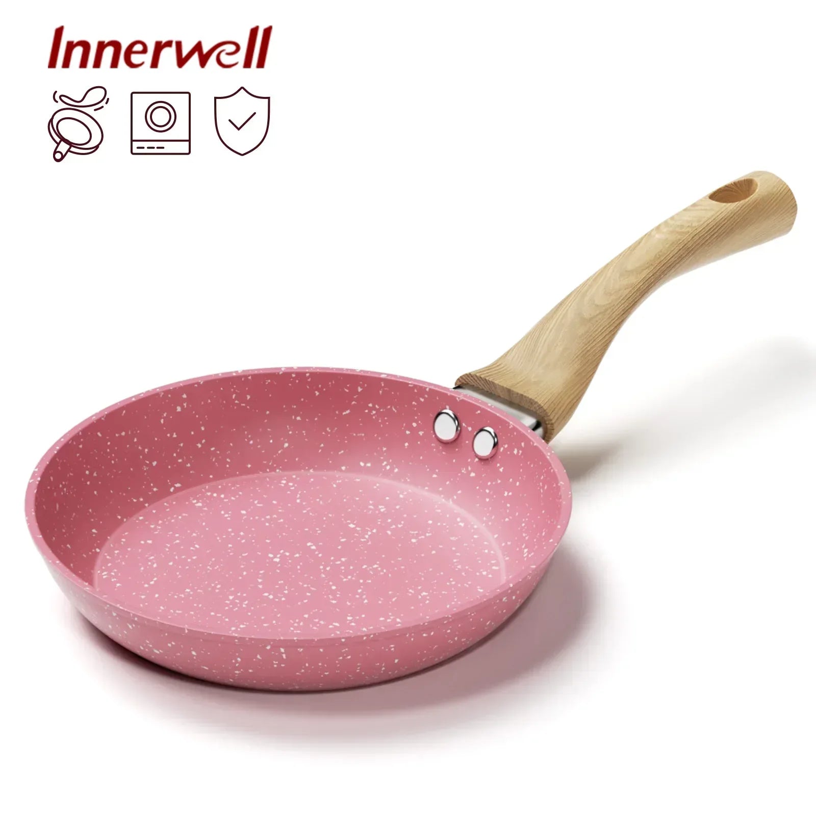 Innerwell 8-Inch Nonstick Granitic Frying Pan with Ergonomic Bakelite Handle