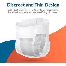 White thin incontinence booster pad insert, layered and curved for discreet fit