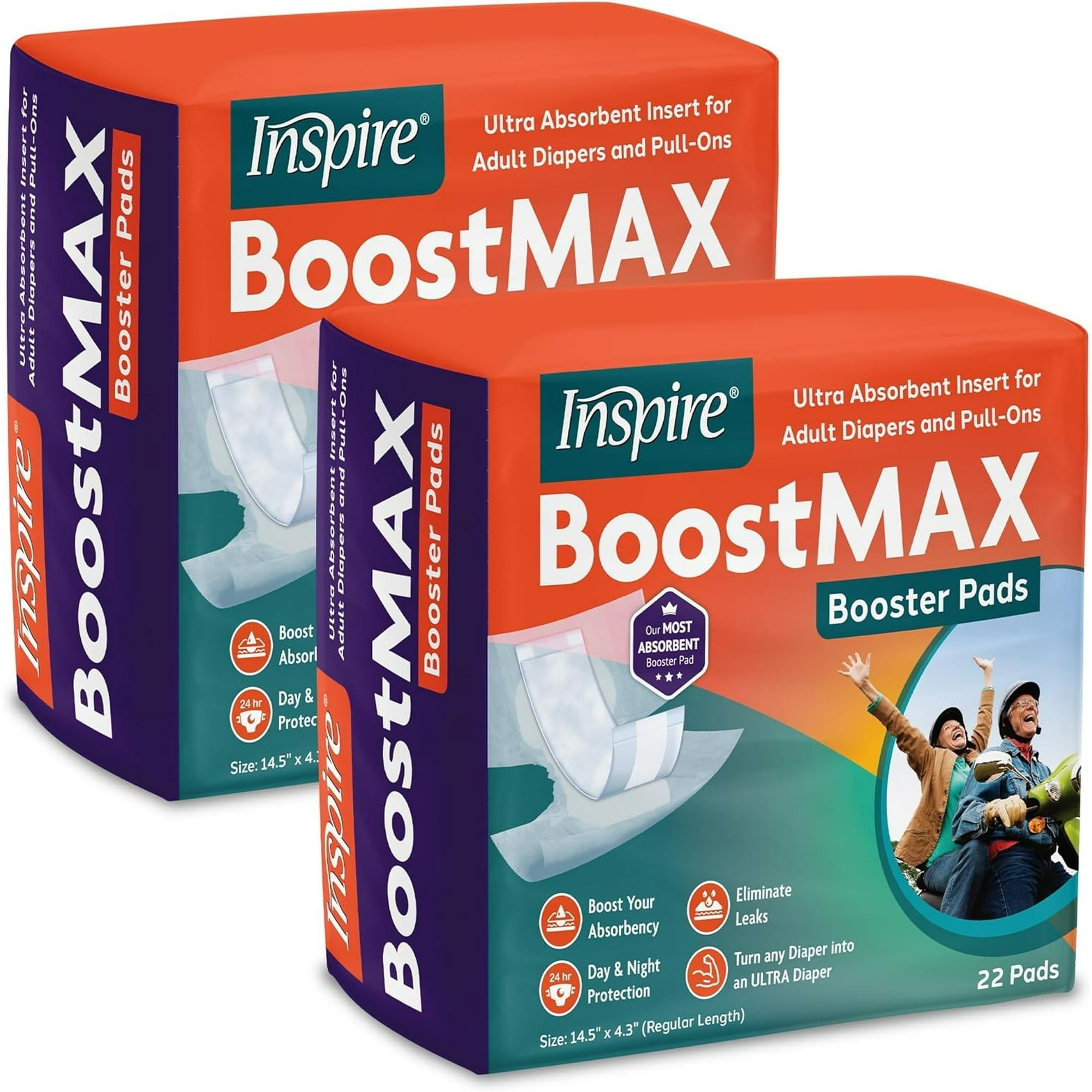 Inspire Incontinence Booster Pads Super Absorbent Incontinence Pad Insert Liner Women and Men Diaper Pads Inserts for Adult Diapers
