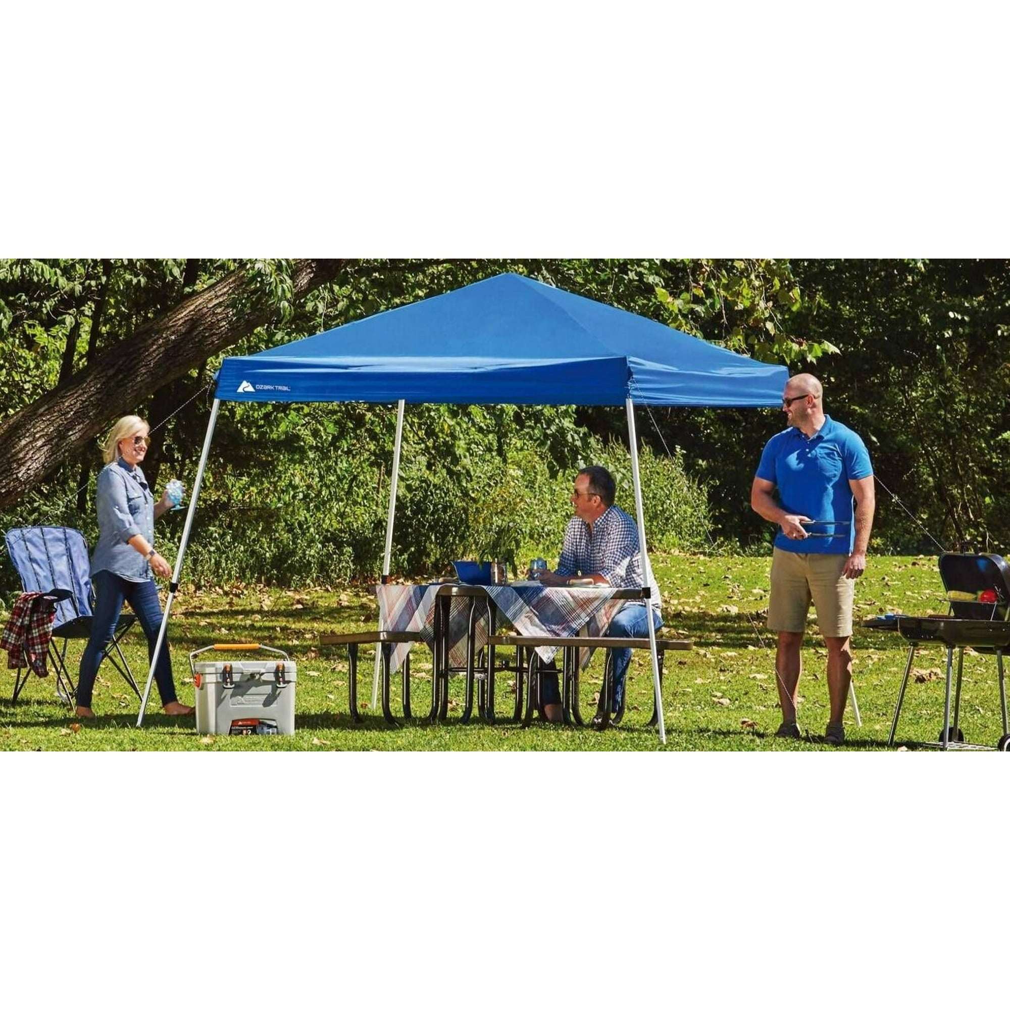 Ozark Trail 10' x 10' Instant Slant Leg Pop-up Canopy, Outdoor Shading Shelter