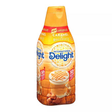Caramel macchiato coffee creamer bottle, International Delight, 48 oz.