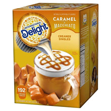 Caramel macchiato liquid creamer box with 192 single-serve cups