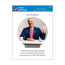 TurboTax Live Tax Advice card with expert portrait and “Eric, Tax Expert” label