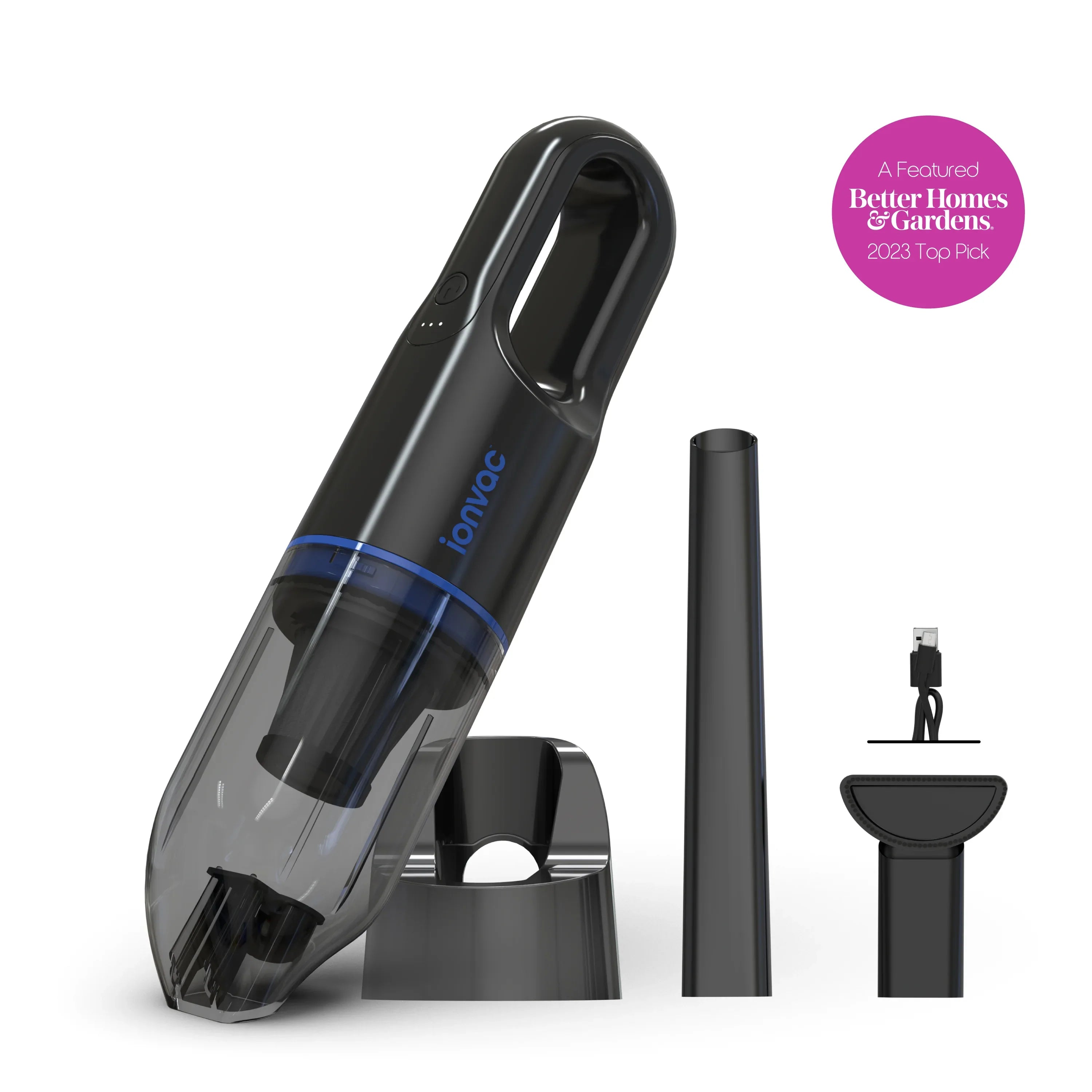 IonVac Handvac Handheld Cordless Vacuum, Pet-Friendly Multi-Surface Lightweight Vacuum Cleaner with USB Charging, Model #7441, Green