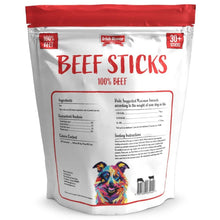 Irish Rover beef stick dog treats pouch with Beef Sticks label and 30+ sticks.