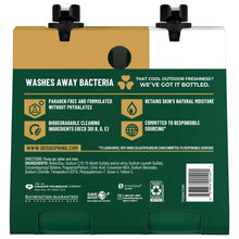 Body wash twin pack carton back panel with ingredient and directions text