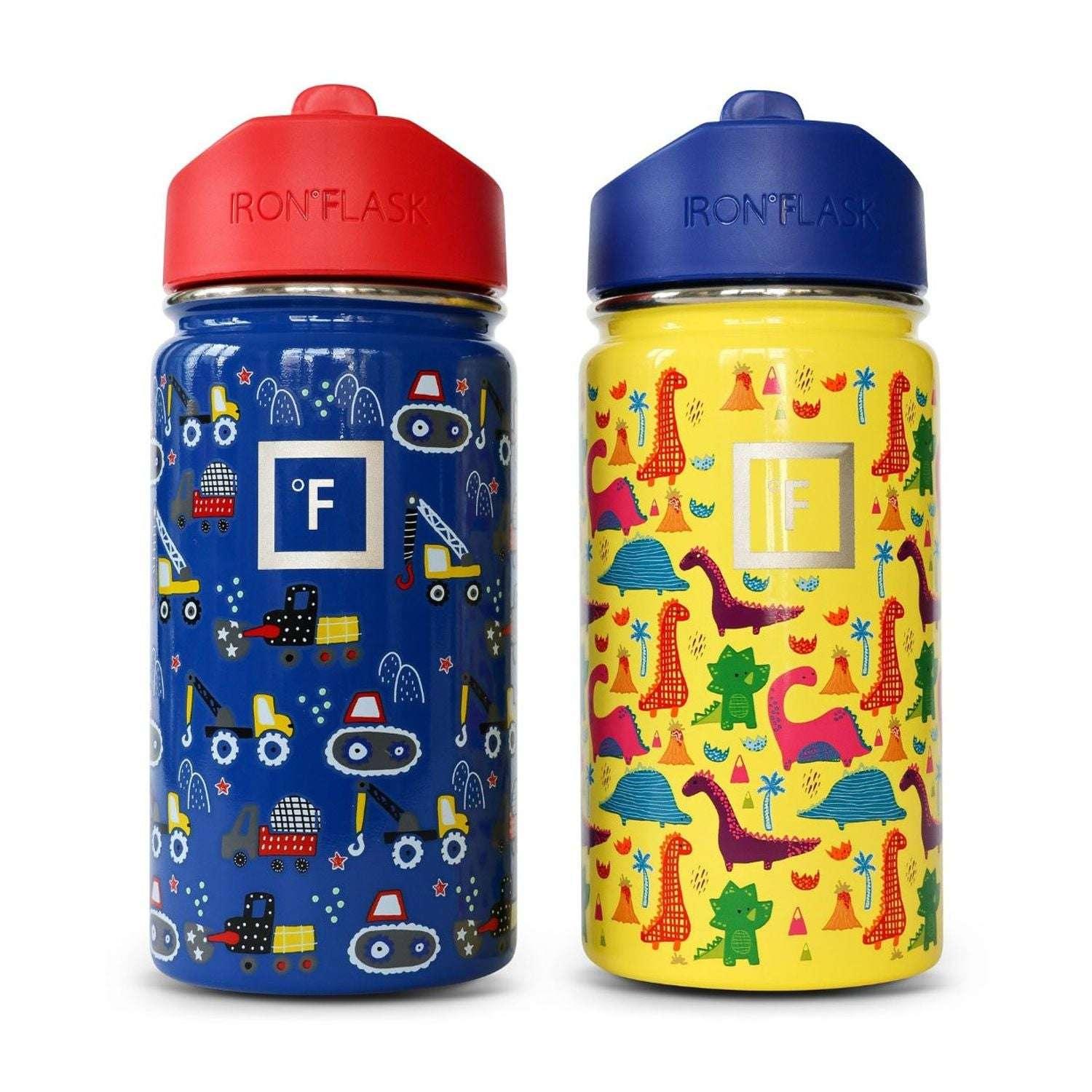 Iron Flask Kids 14-oz BPA Free Stainless Steel Insulated Water Bottles, 2 Pack, - USA MEGA SHOP