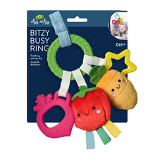 Itzy Ritzy Bitzy Busy Ring activity toy with plush beet, tomato, carrot and star teether