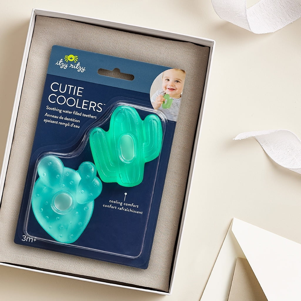 Itzy Ritzy Water-Filled Coordinating Cactus Water Teethers, Set of 3 Green Cacti