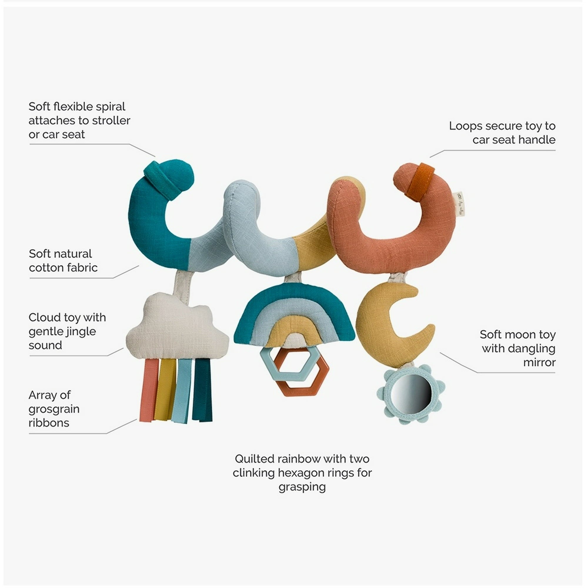 Itzy Bitzy Spiral™ Farm Car Seat and Stroller Toy