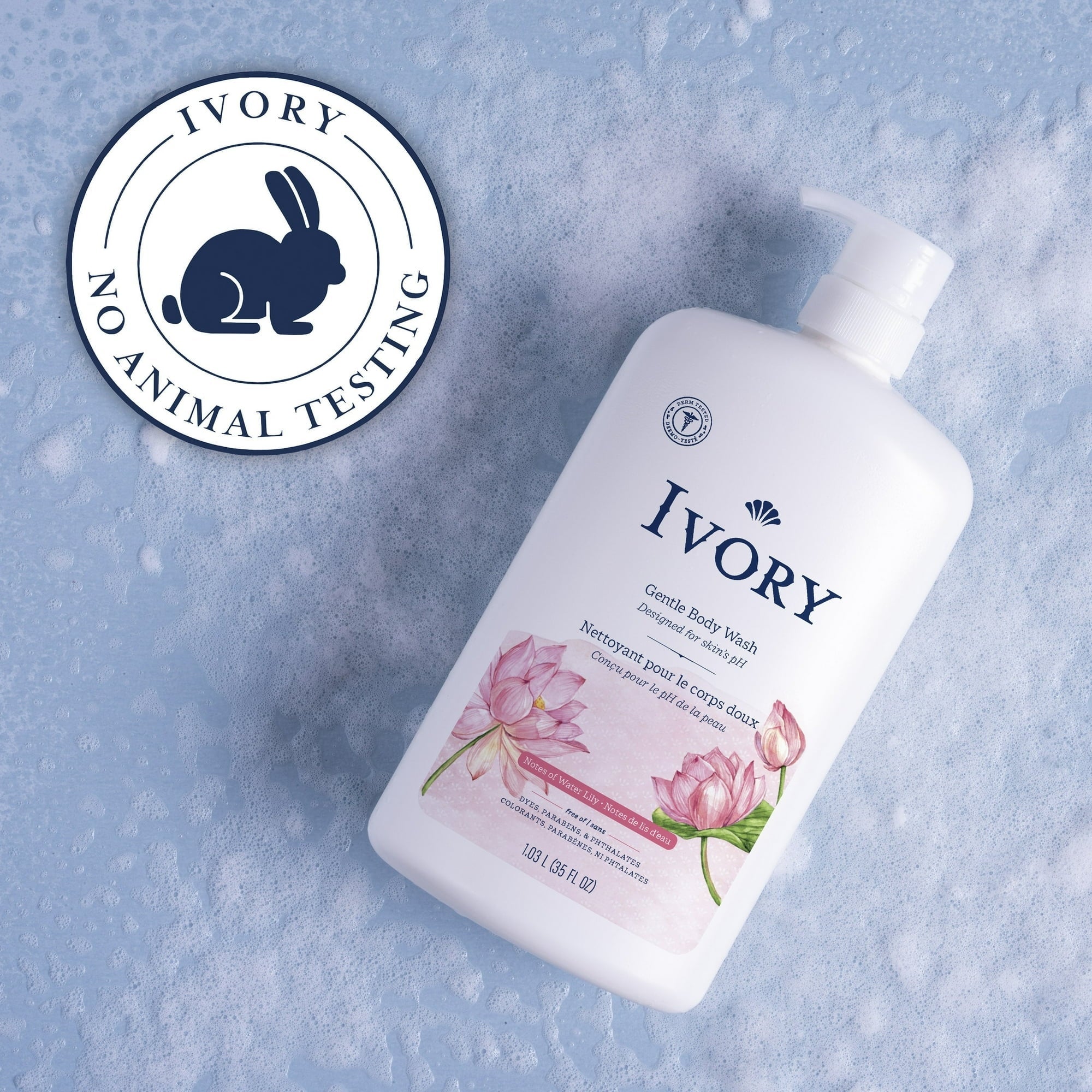 Ivory Body Wash, Mild & Gentle, Water Lily Scent, 35 fl oz