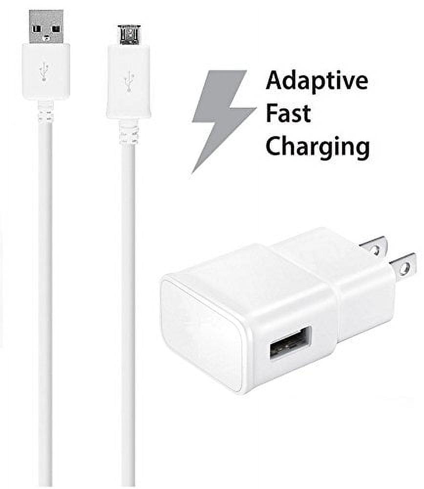 Ixir Samsung Galaxy S6 Active Charger Fast Micro USB 2.0 Cable Kit - Fast Wall Charger + Cable