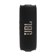 Portable Bluetooth speaker in black fabric with JBL logo plate