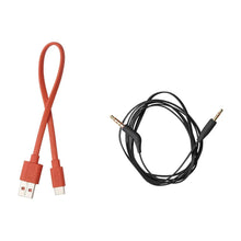 Accessory cables for over-ear wireless headphones: USB charging and 3.5mm audio