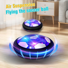 LED hovering soccer ball toy floating above the floor with bright light