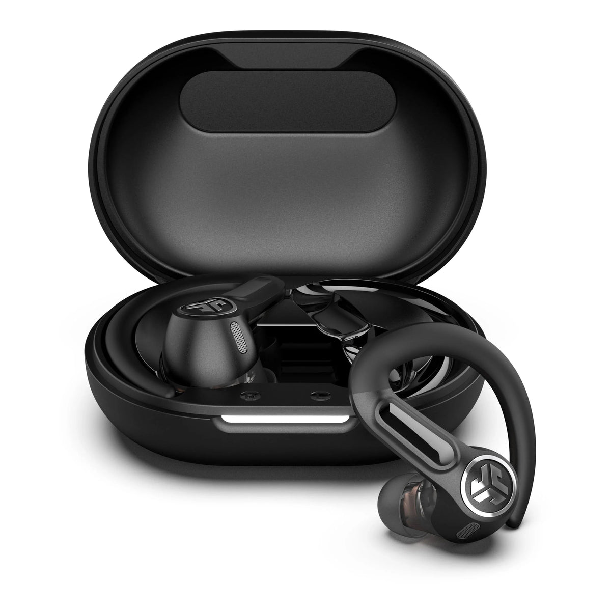JLab Epic Sport 3 Active Noise Cancelling Earbuds, True Wireless, Black, Earhook, 52+ Hr Playtime, Dual Drivers, IP66