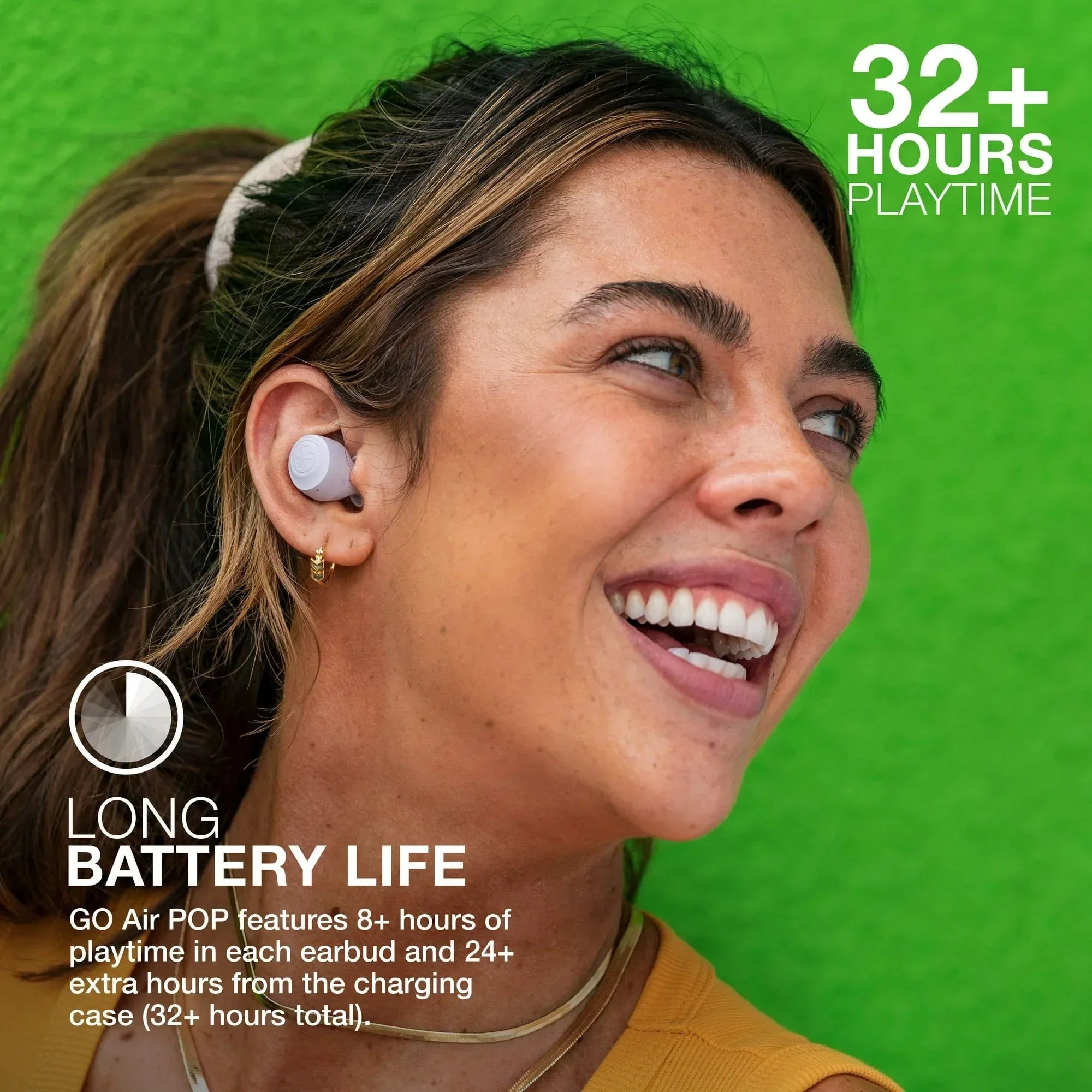 JLab Go Air Pop Bluetooth Earbuds, True Wireless with Charging Case
