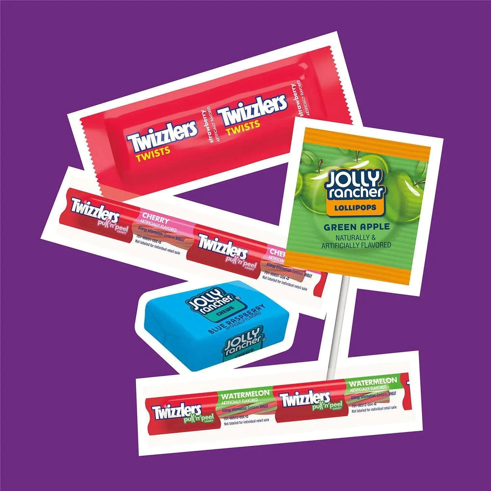 JOLLY RANCHER & TWIZZLERS Fruit Flavored Candy, Variety Pack, Fun Size, 270 pcs. - USA MEGA SHOP