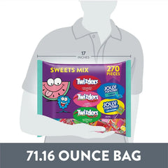 JOLLY RANCHER & TWIZZLERS Fruit Flavored Candy, Variety Pack, Fun Size, 270 pcs. - USA MEGA SHOP