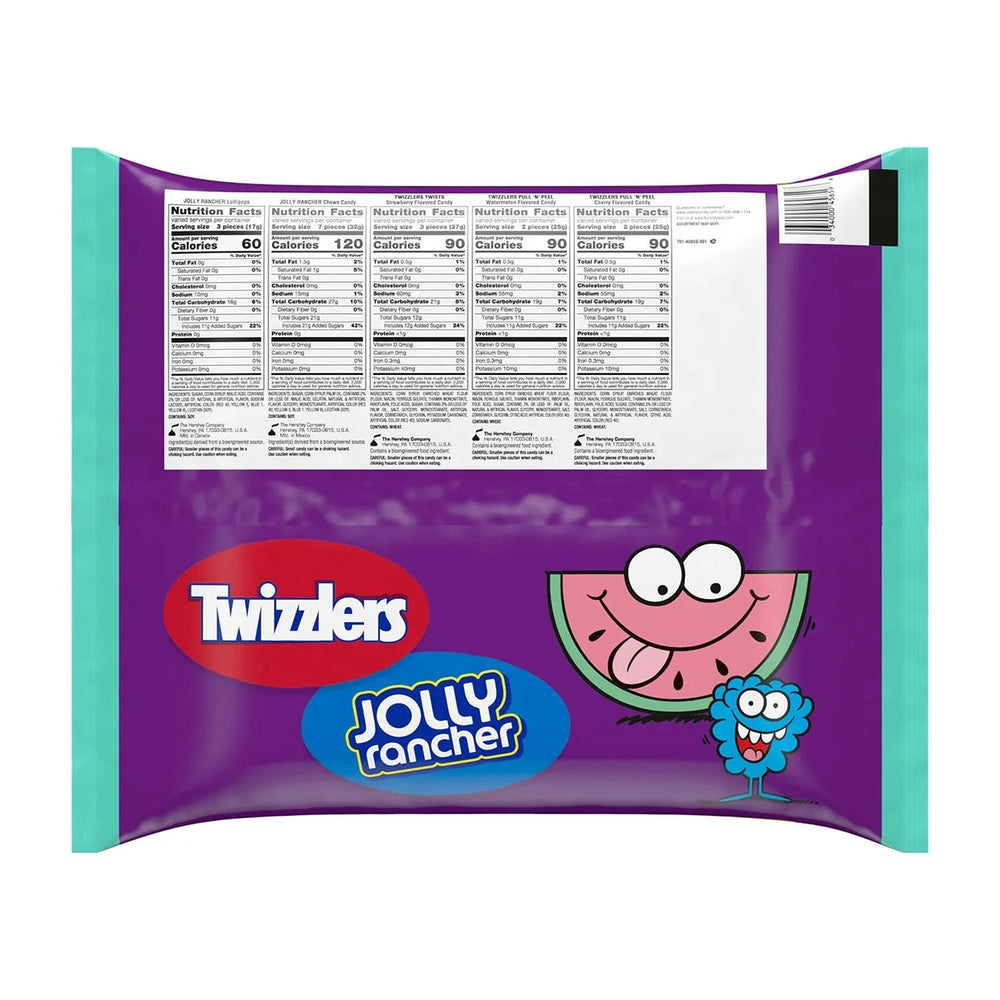 JOLLY RANCHER & TWIZZLERS Fruit Flavored Candy, Variety Pack, Fun Size, 270 pcs. - USA MEGA SHOP