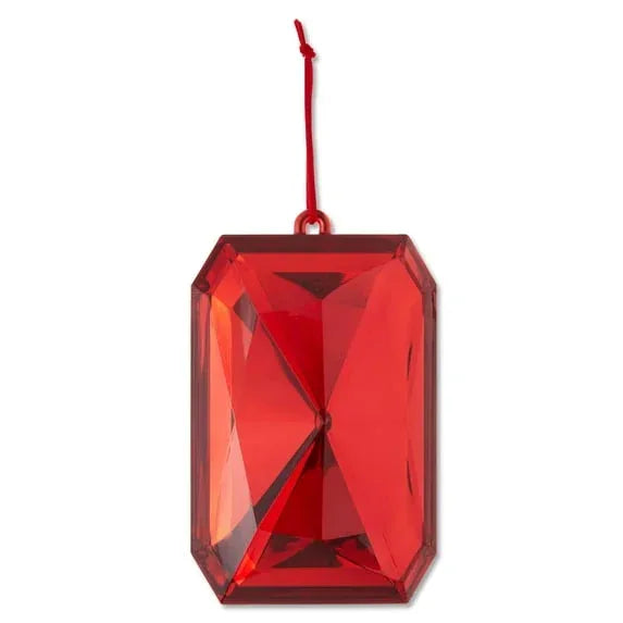 Red Jumbo Gem Christmas Ornament, 8", by Holiday Time - USA MEGA SHOP