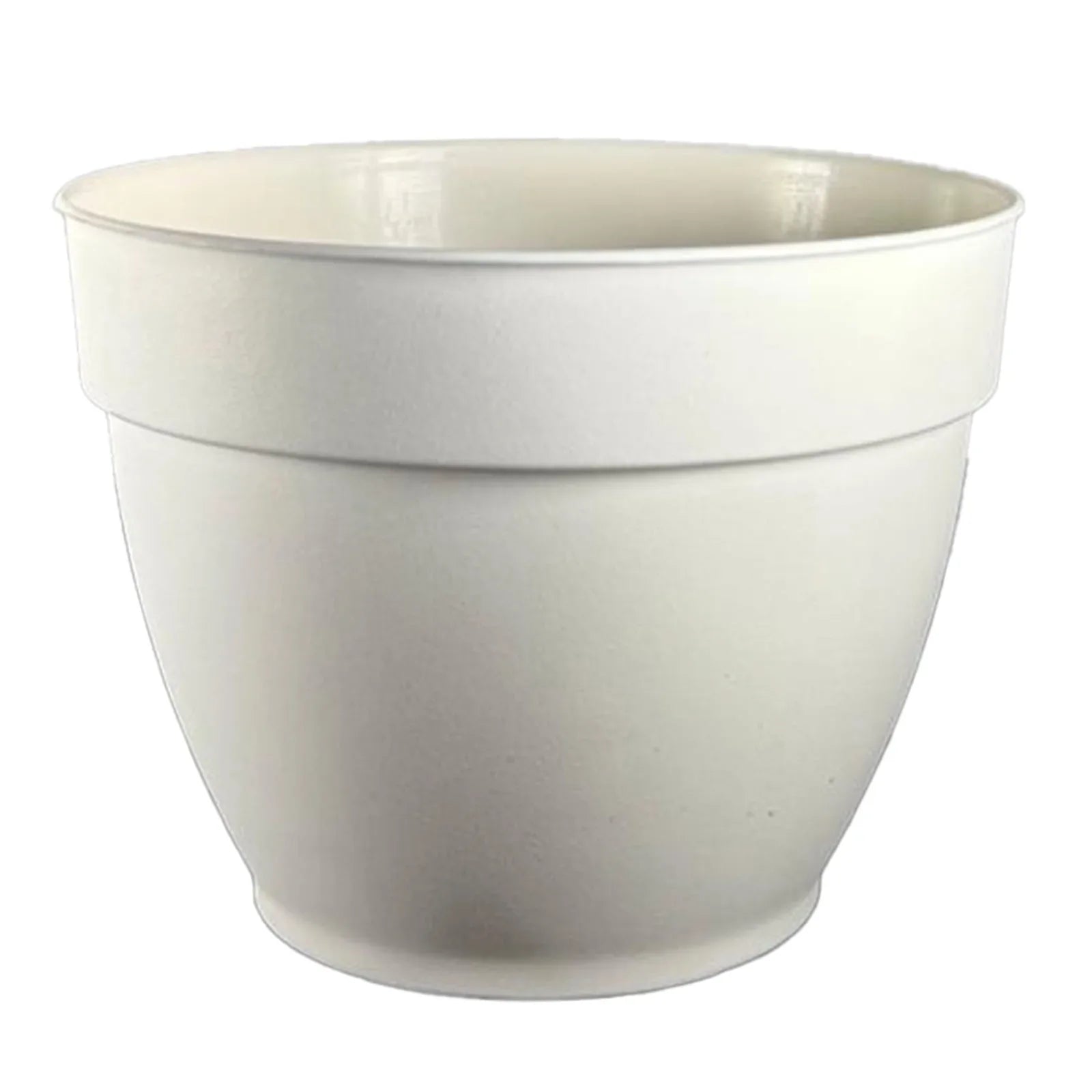 Jacinto Recycled Plastic Planter, 15 inch Opening Diameter, Cream Color