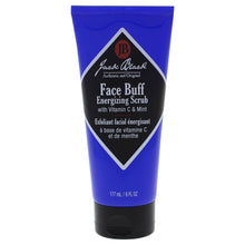 Jack Black Face Buff energizing scrub in blue squeeze tube, 6 fl oz