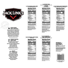 Protein snack variety pack box back panel with nutrition facts and barcodes