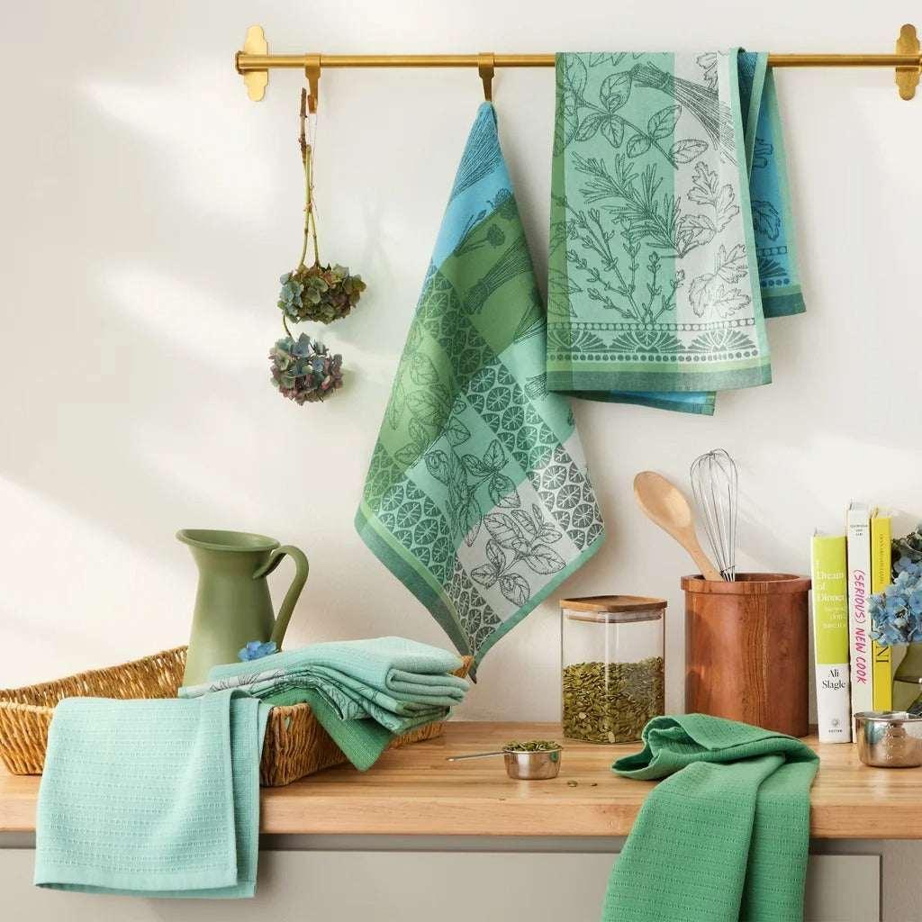 Jacquard Flatwoven Kitchen Towels, 8-pack