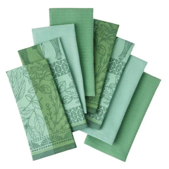 Jacquard Flatwoven Kitchen Towels, 8-pack - USA MEGA SHOP