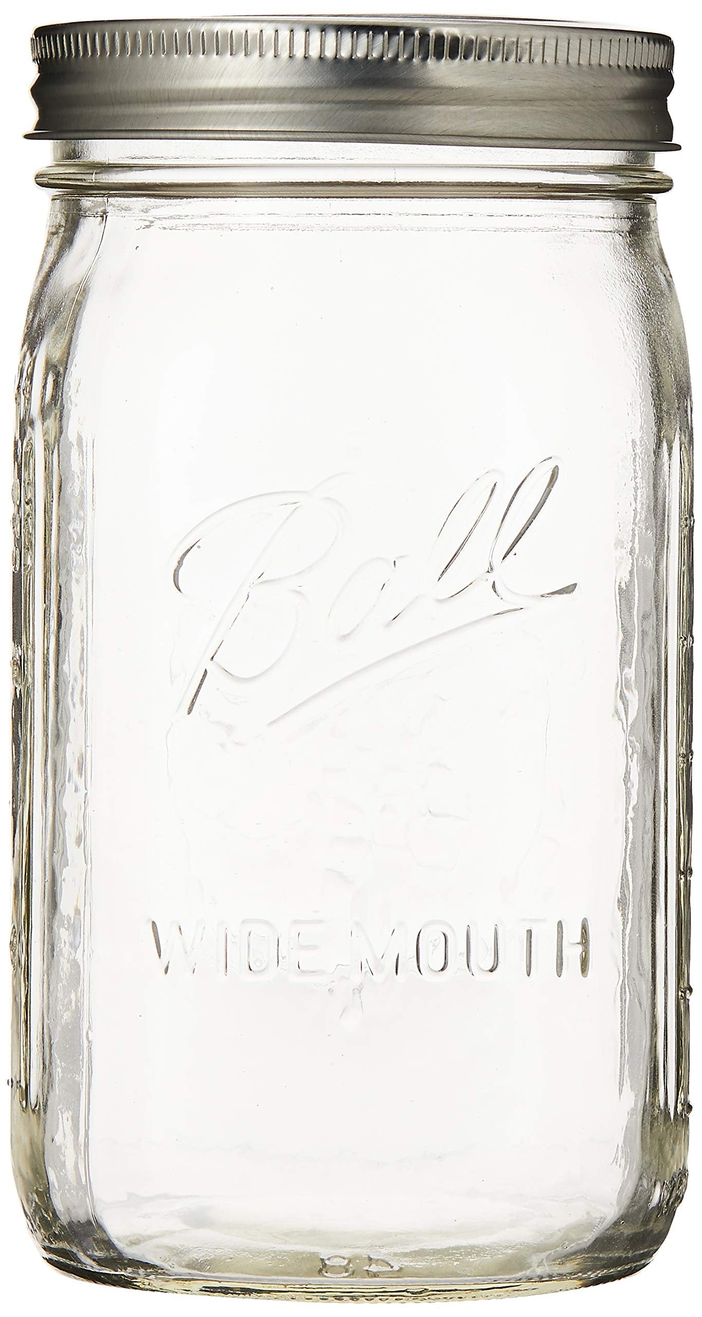 Jarden Ball Quart 32oz Mason Jar Wide Mouth 12-pack, Clear