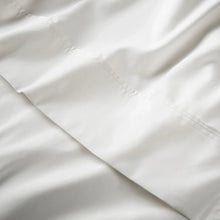 White sheet fabric with smooth woven texture