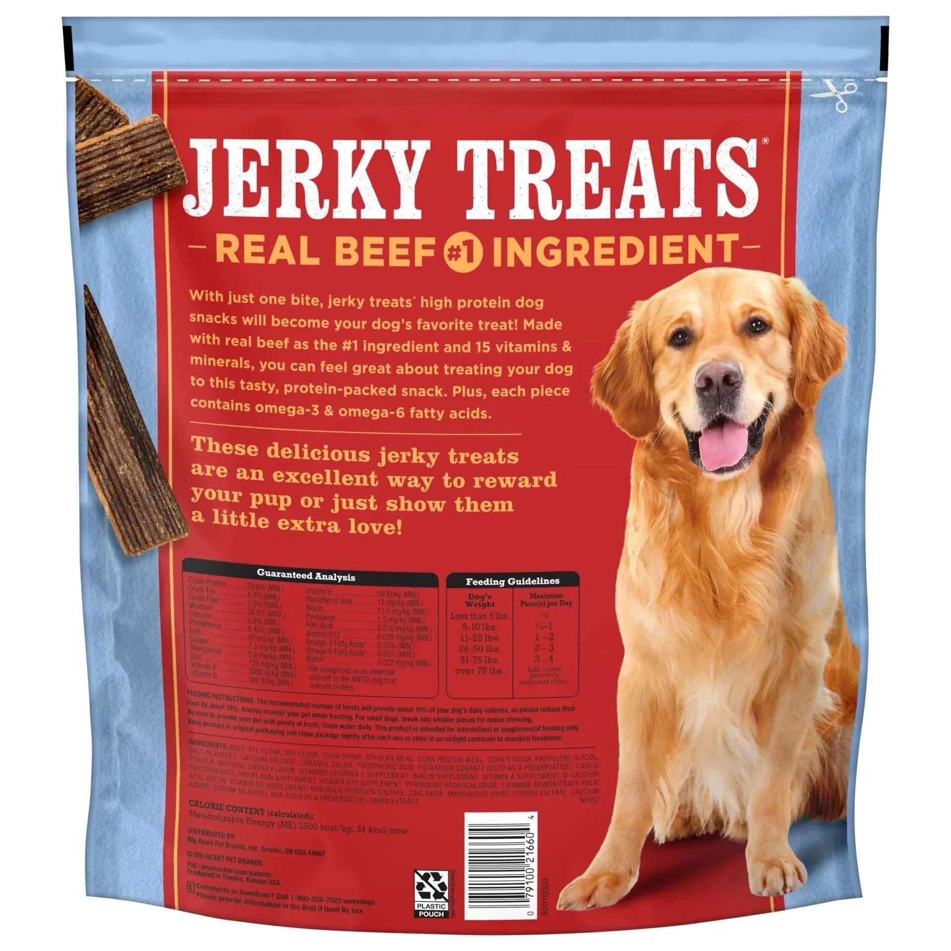 Jerky Treats American Beef Dog Snacks 60 oz, 2-count - USA MEGA SHOP