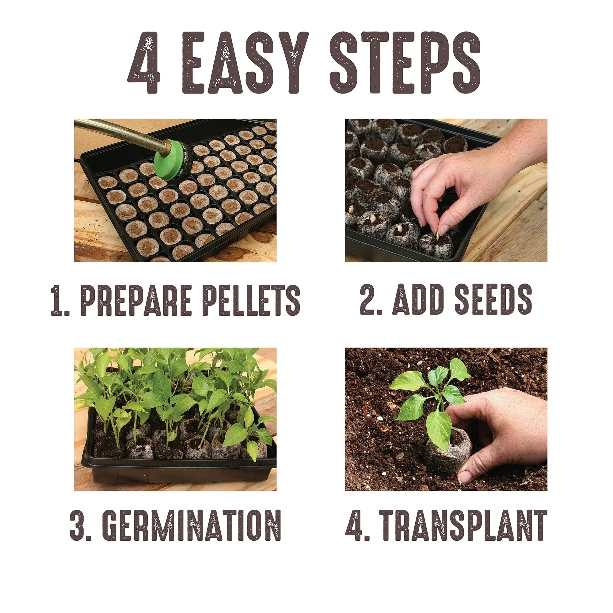 Jiffy 36 mm Peat Pellet Refills (36 pack), Seed Starter Soil Plugs