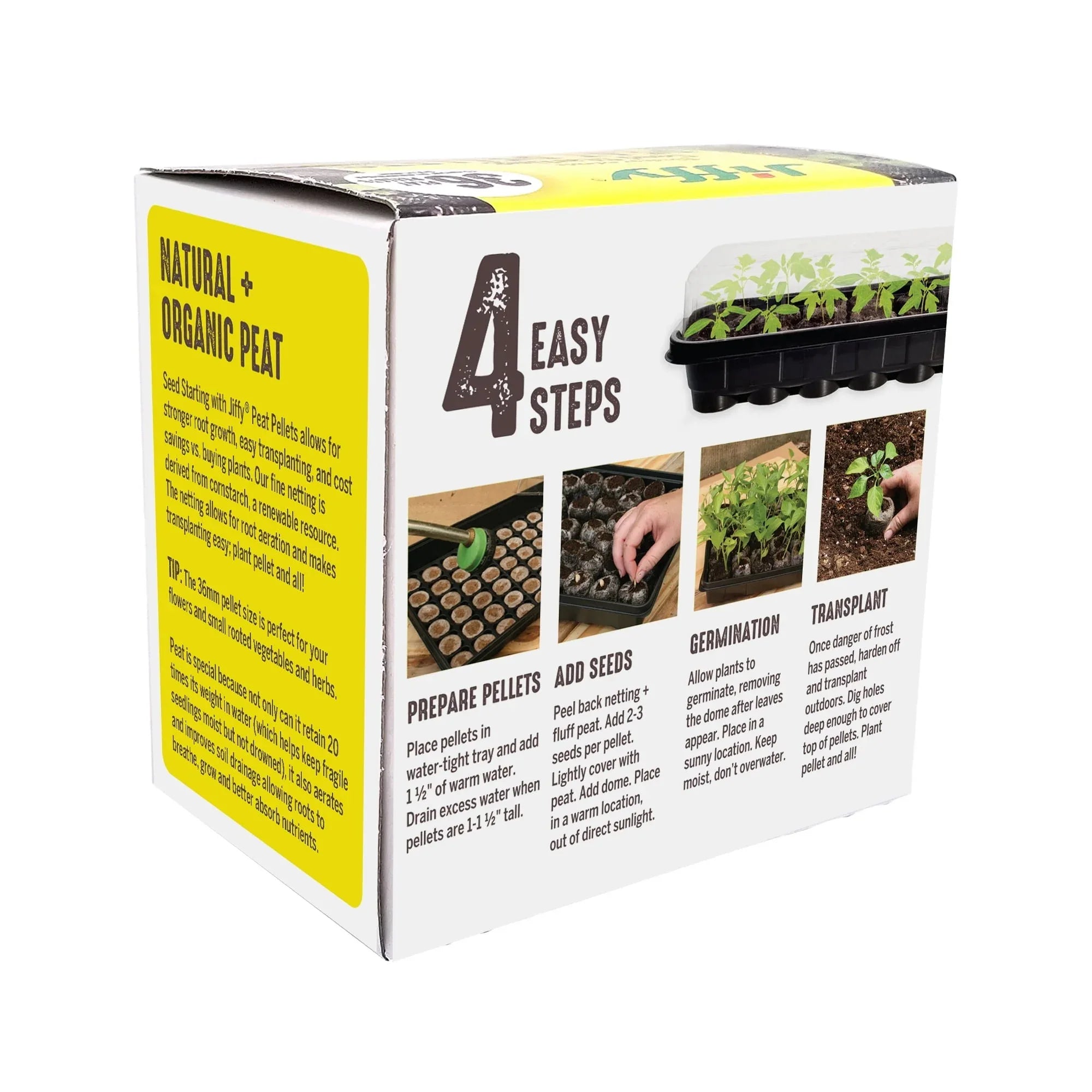 Jiffy 36 mm Peat Pellet Refills (36 pack), Seed Starter Soil Plugs