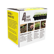 Jiffy seed starting peat pellet refill box, 4 easy steps panel