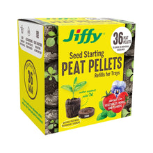 Jiffy peat pellet refill box for seed starting, 36 pellets, 36mm