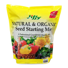 Seed starting mix pouch, 12 quarts, front view with dark soil mound