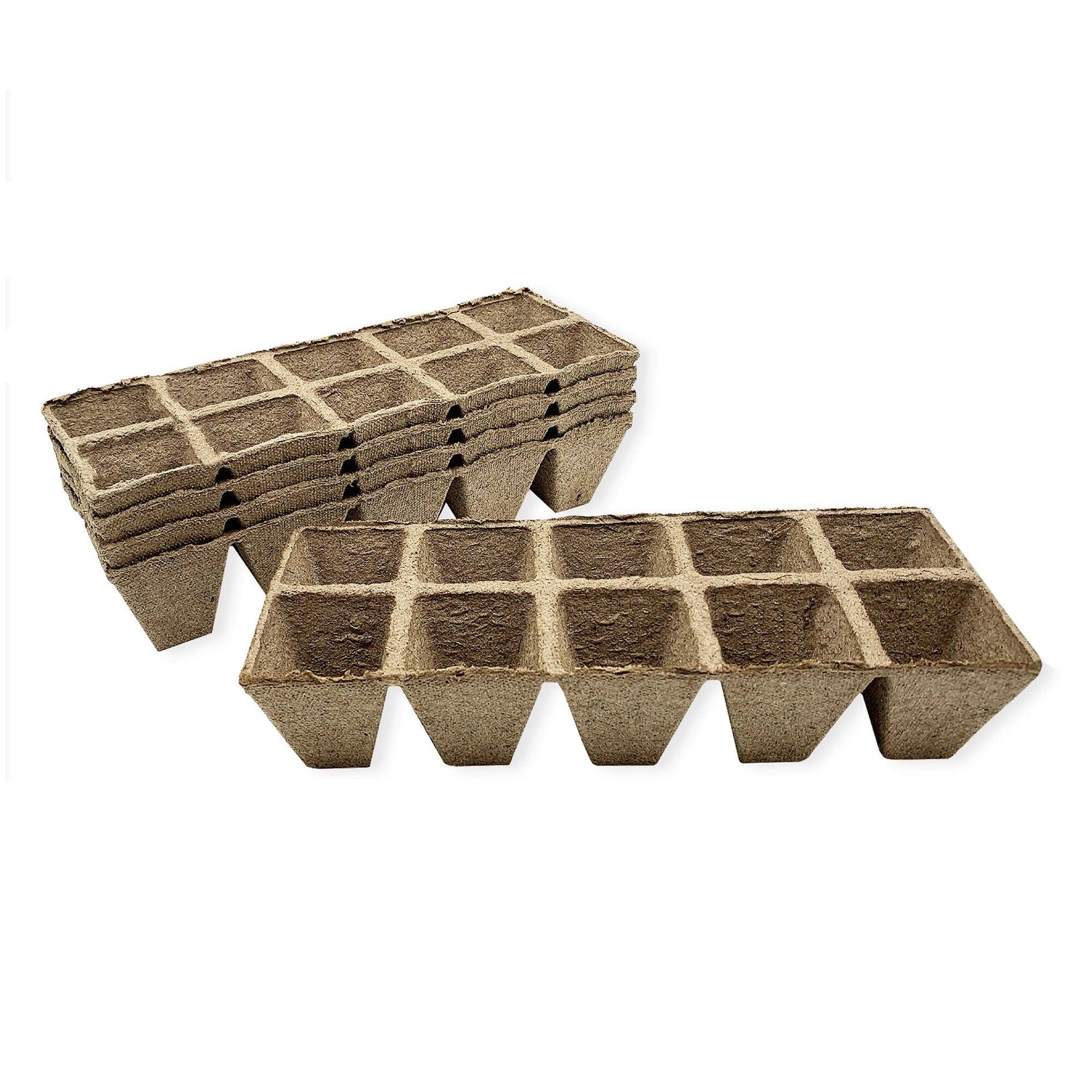 Jiffy-Strips Biodegradable Seed Starting Peat Strip (50 Pots), Has Drainage