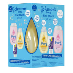 Johnson's Baby First Touch Gift Set, Baby Bath & Skin Products, 3 Items