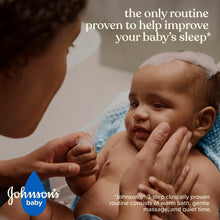 Johnson's baby bedtime cream bedtime routine with baby on towel