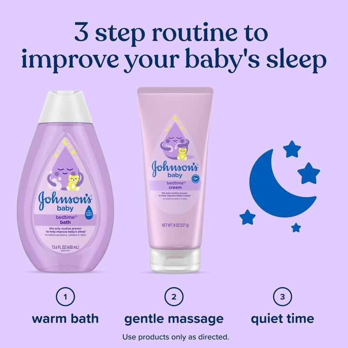 Johnson's Baby Bedtime Cream, No Added Parabens, 8 oz
