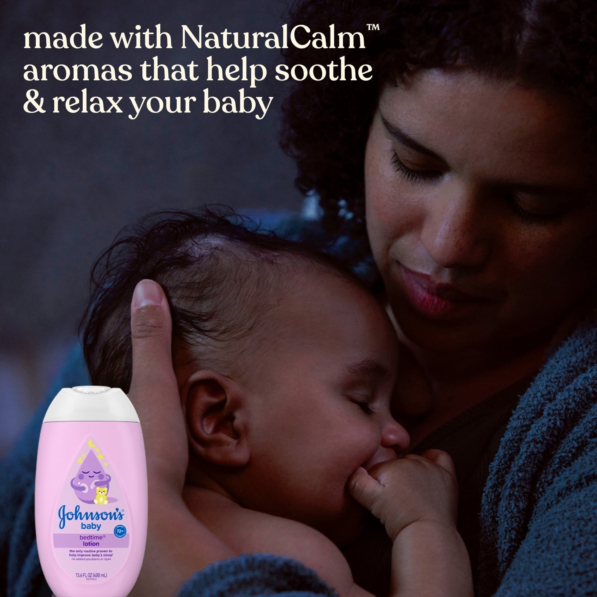 Johnson's Baby Bedtime Lotion, NaturalCalm Aromas, 13.6 fl. oz